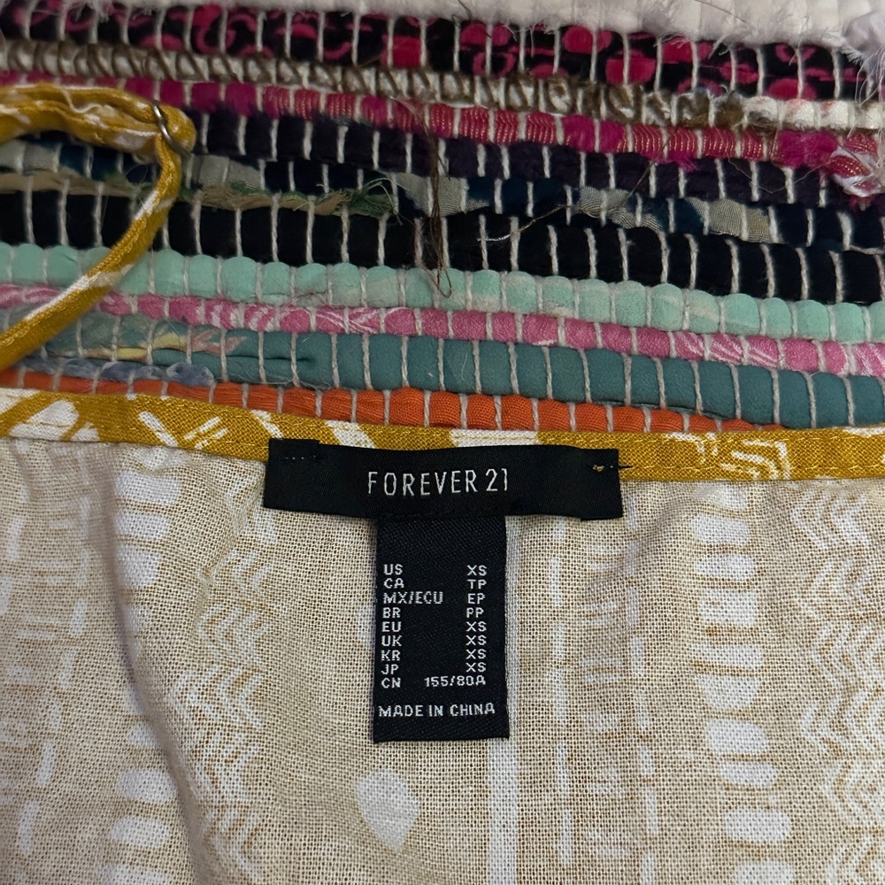 Yellow Patterned Sundress with Side Buttons - Picture 5 of 5